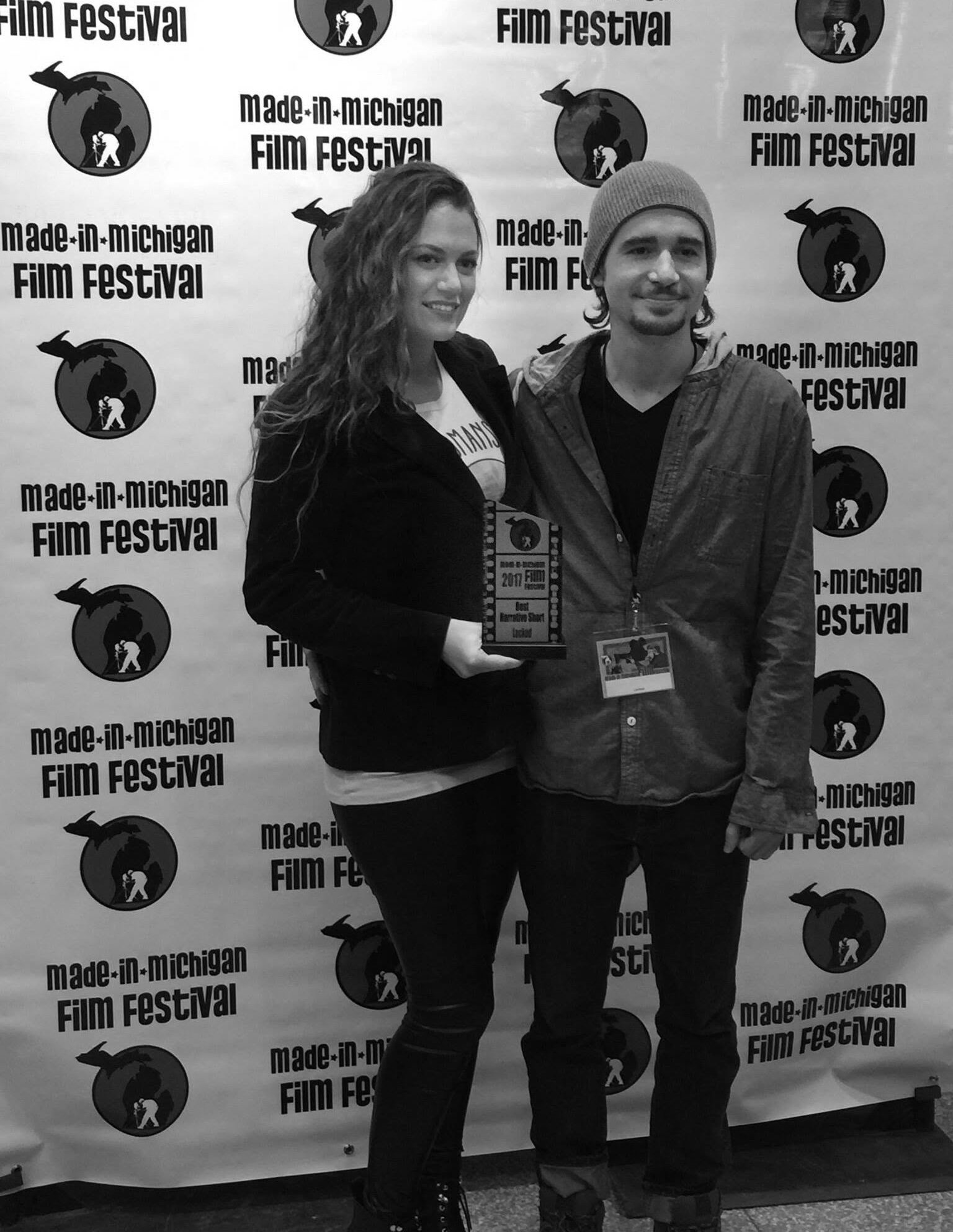 Nick and Brittany Gascho — Media Potion, winners of Best Narrative Short at Made in Michigan Film Festival
