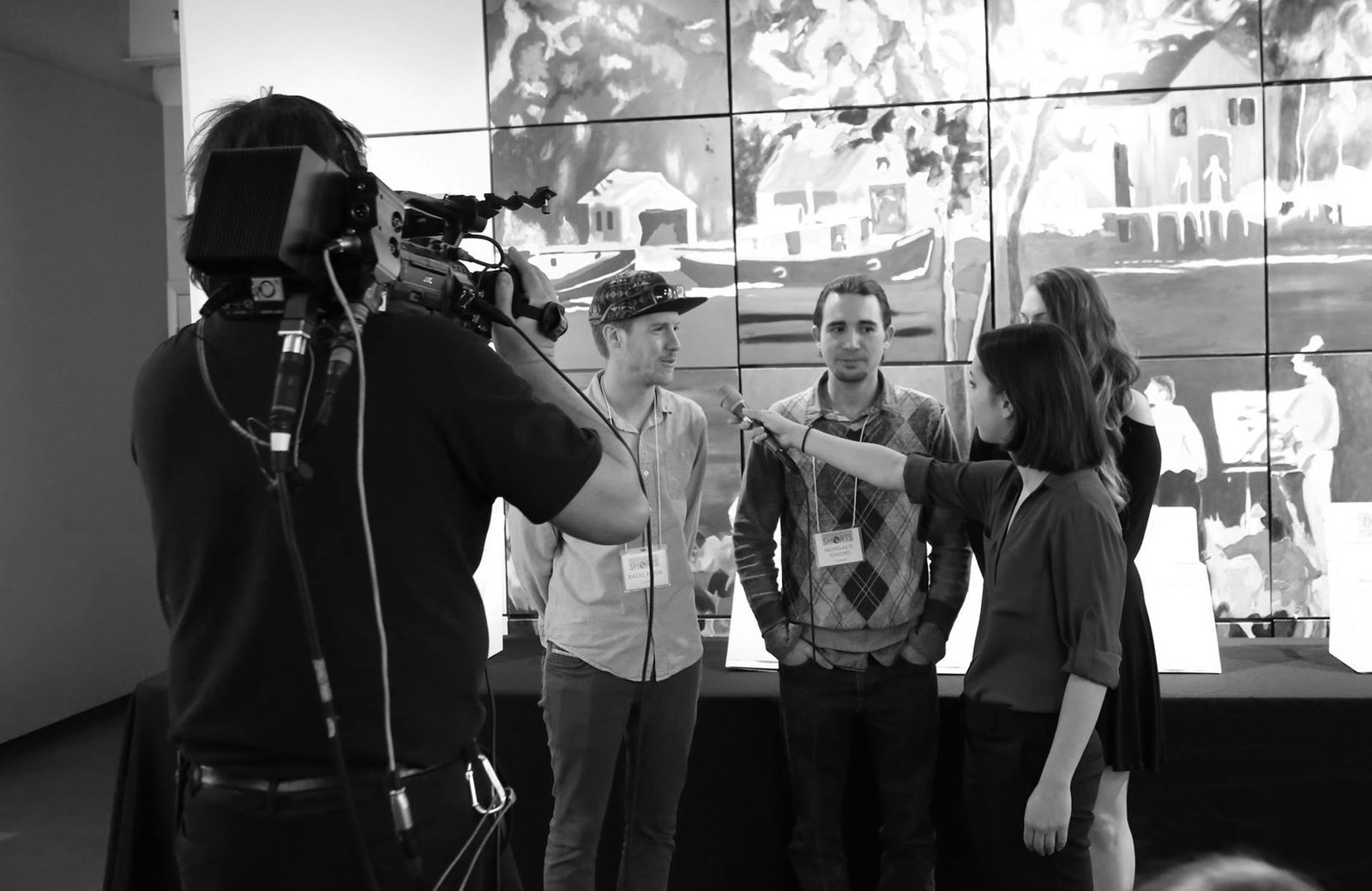Media Potion video production crew on set in Northern Michigan